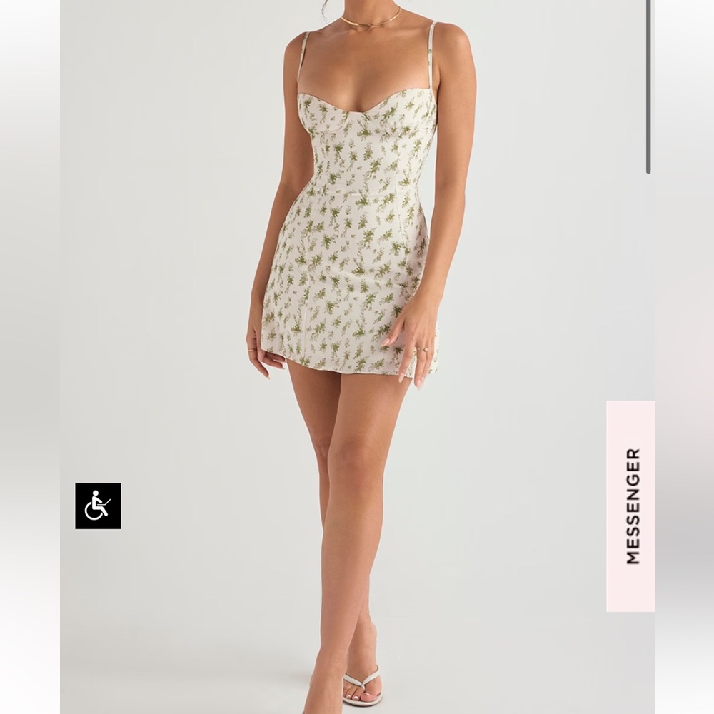 HOUSE OF CB 'Christiana' Garden Print Mini Dress NWOT 🔥READ DESCRIPTION 🔥 - Picture 1 of 6